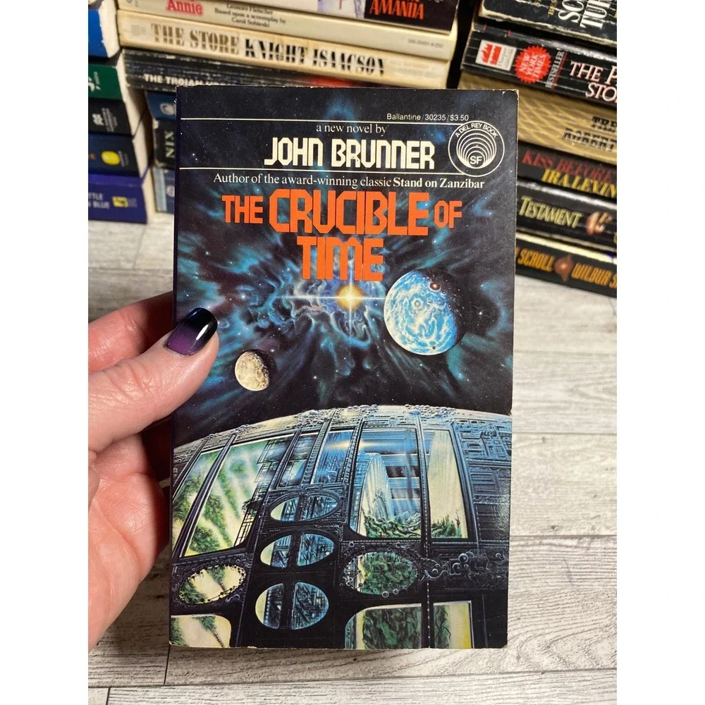 The Crucible of Time John Brunner Science Fiction Paperback Del Rey 1984 1st VG+